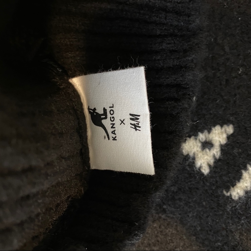 KANGOL x H&M Black and White Knit Sweater Size Medium BRAND NEW IN BAG w/tags! - Picture 8 of 12